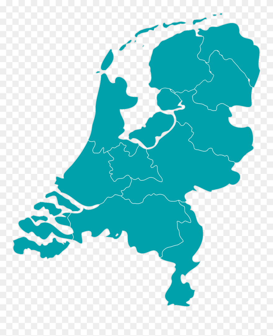 Netherlands Country Shape Logo Clipart