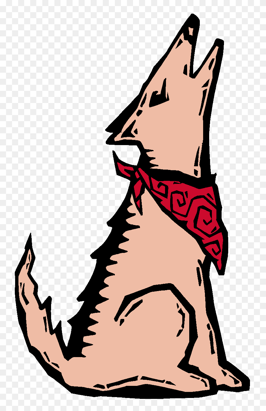 Santa Cruz Elementary Coyote Logo Clipart