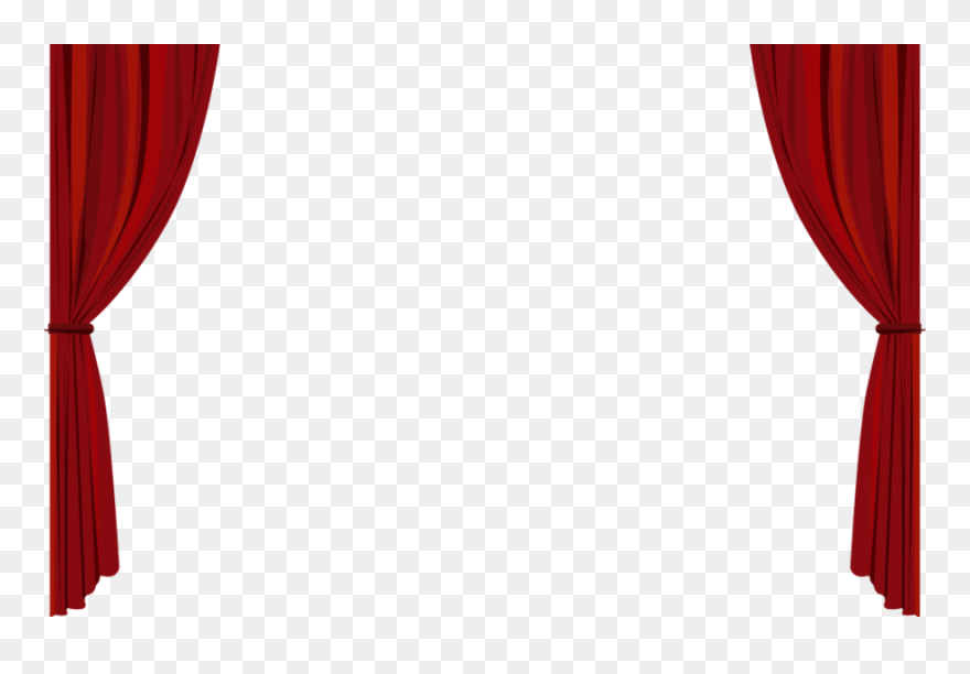 Theatre Curtains Clipart - Theater Curtain - Png Download
