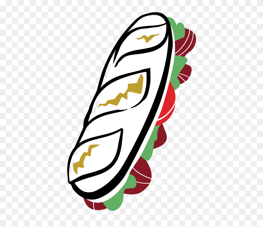 Air-dried Beef Baguette - Illustration Clipart