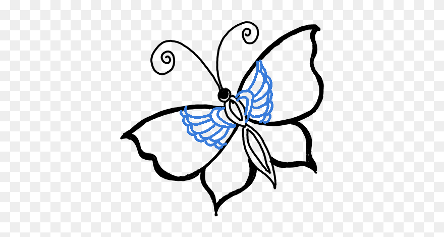 Easy Butterfly Drawing Clipart