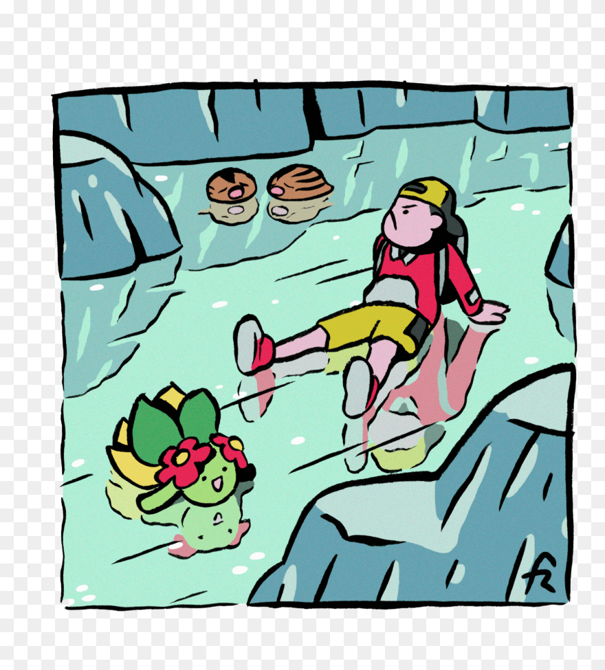 Ice Cave With A Bellosom Clipart