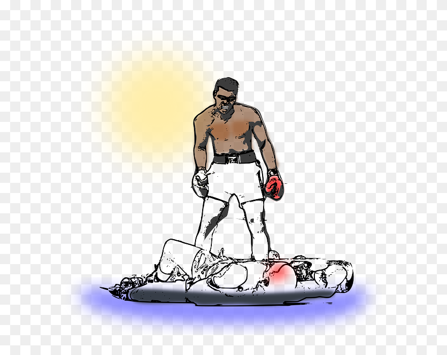 Boxer, Man, Knockout, Ko, Boxing, Winner, Looser - Boxing Knock Out Images Clip Art - Png Download