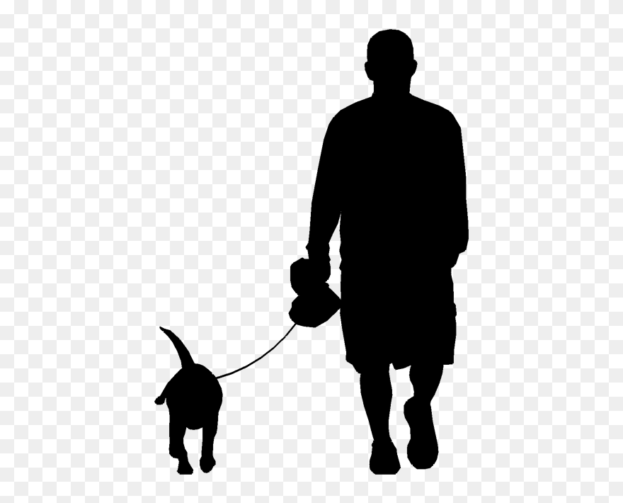 Affenpinscher Boxer Bloodhound Dog Walking Clip Art - Silhouette Person Walking Png Transparent Png