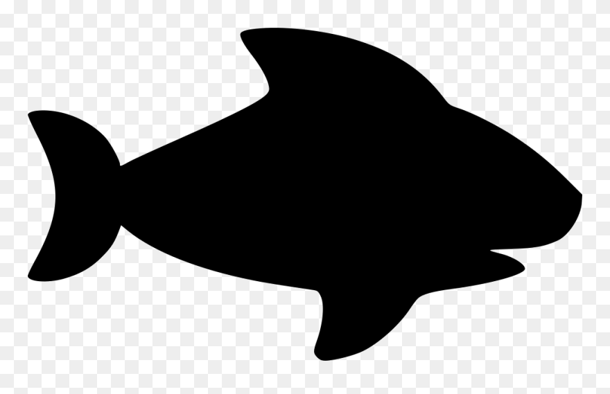 Boxer Dobermann Silhouette Shark Vector Graphics - Black Fish Cartoon Png Clipart