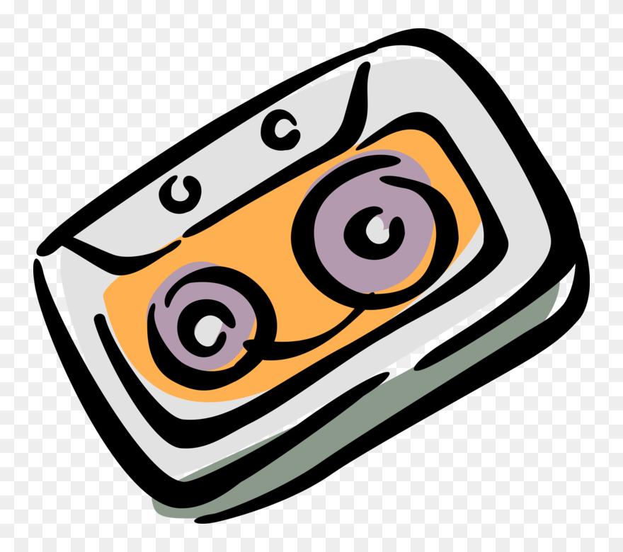 Vector Illustration Of Cassette Tape Audio Cassette Clipart
