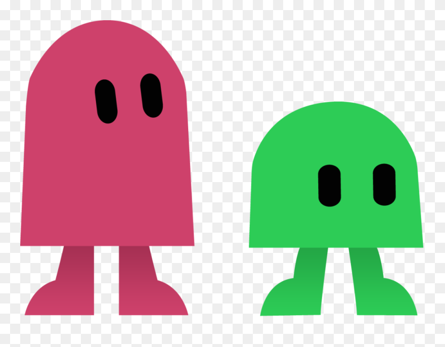 Cube Clipart Neon Cassette Tape - Ibb And Obb Characters - Png Download