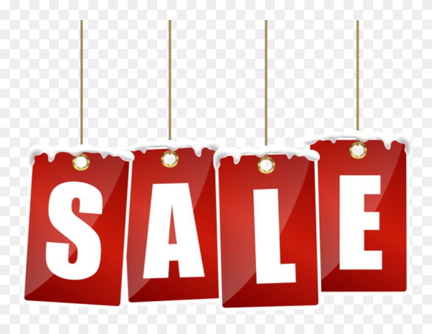 Sale Tags With Snow - Transparent Sale Clip Art - Png Download