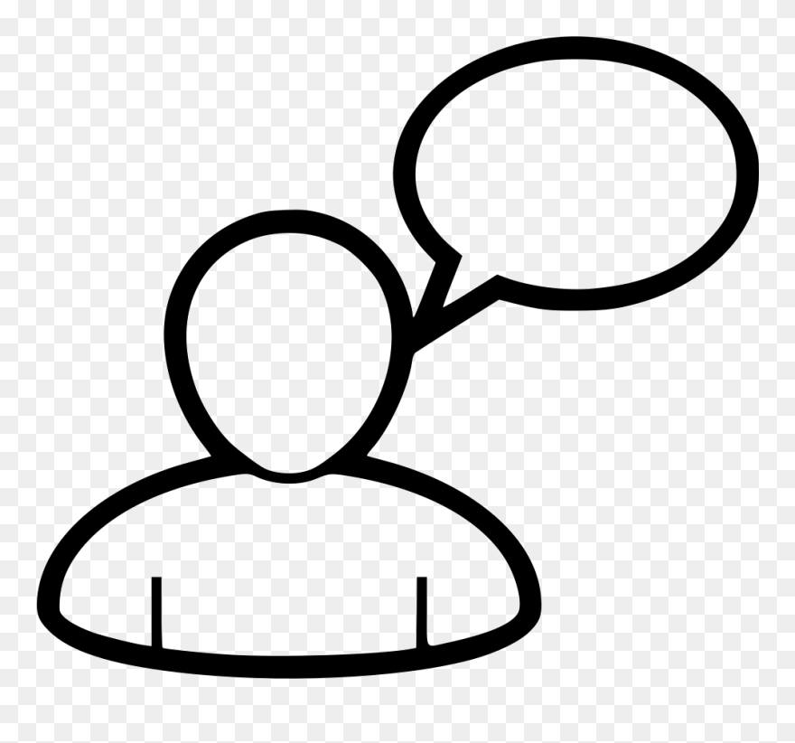 Person Talking - Transparent Talking Person Icon Clipart