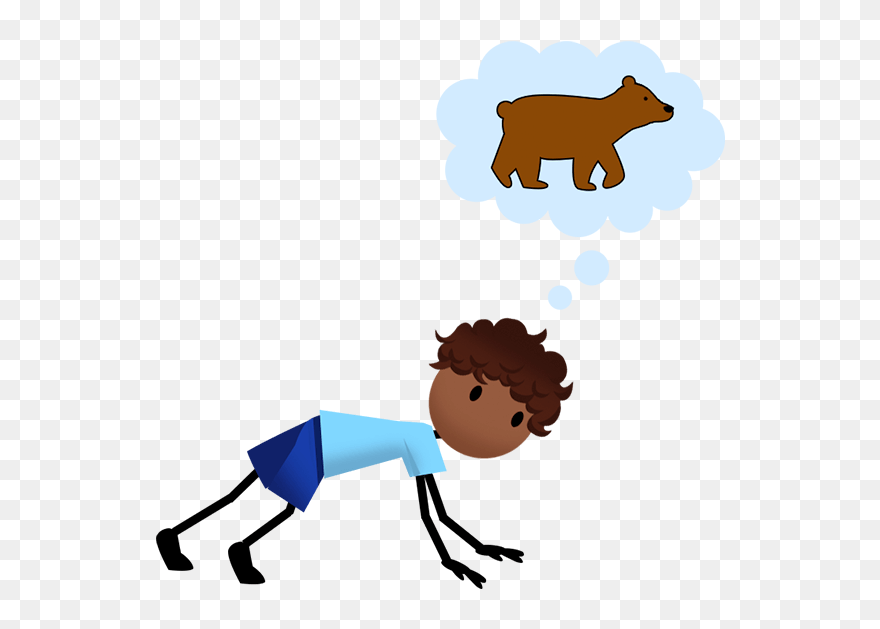 Transparent Kids Jumping Png - Clip Art Bear Crawl