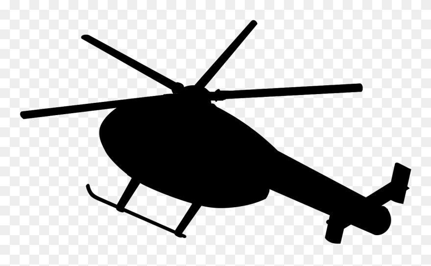 Blackhawk Helicopter Silhouette - Helicopter Clipart Silhouette - Png Download