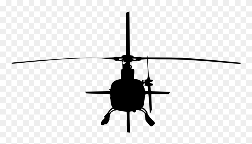 Helicopter Front View Silhouette - Transparent Military Helicopter Png Images Helicopter Clipart