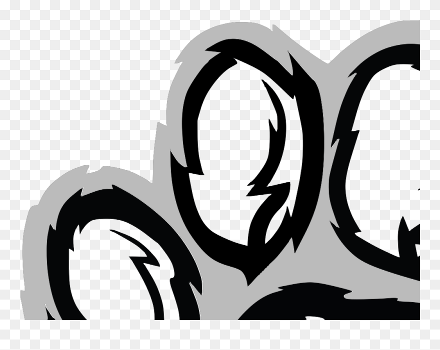 Black Pawn Svg Clip Arts - Wildcat Paw Print - Png Download