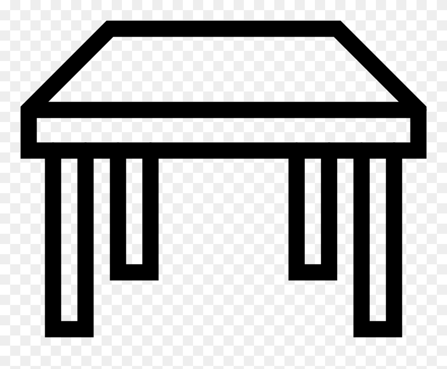 It"s A Picture Of A Table With Four Legs And Its - Table Icon Png Clipart