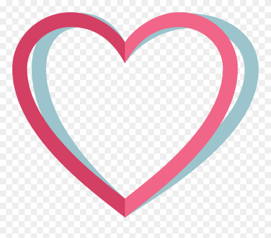 Pink Heart Outline Png Image - Free Pink Heart Transparent Png Clipart