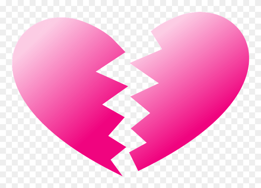 Broken Heart Clipart - ハート 割れ た イラスト - Png Download