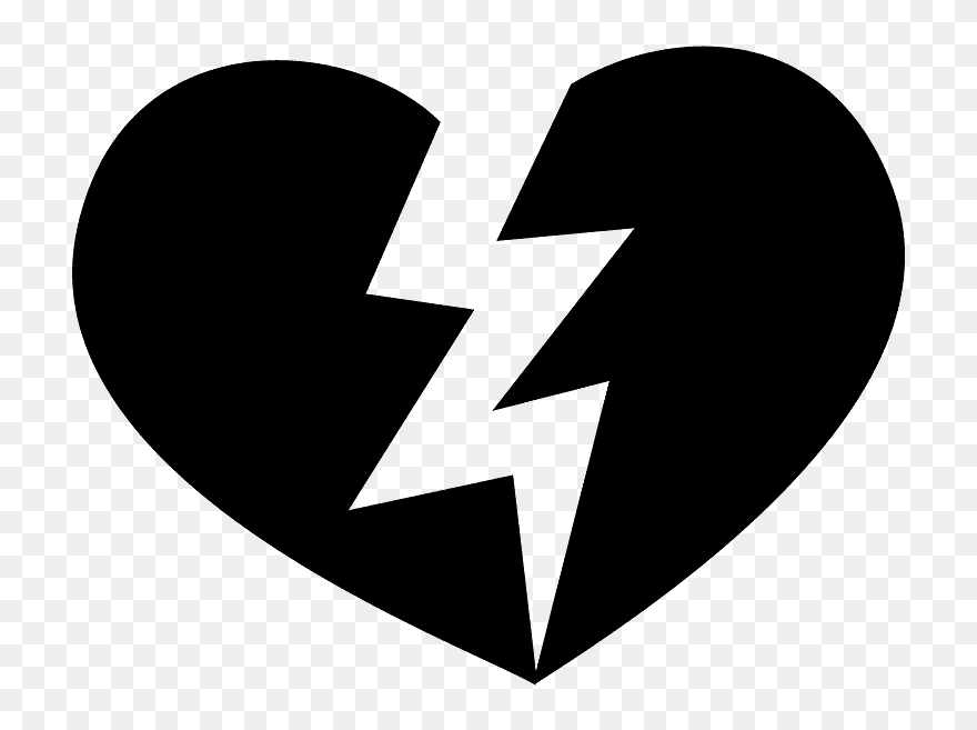 Broken Heart Emoji Clipart - Emoji Png Download Broken Heart Transparent Png