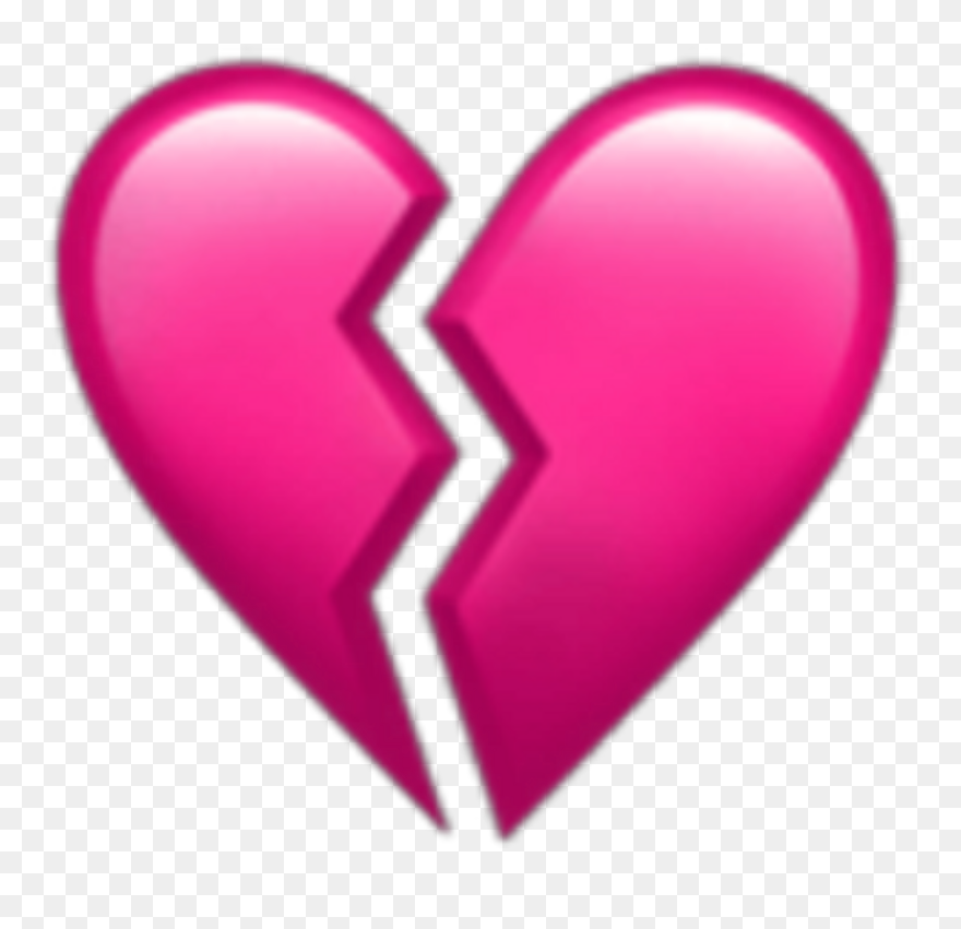 #pink #broken #heart #emoji #overlay #edit #shattered - Pink Broken Heart Emoji Clipart
