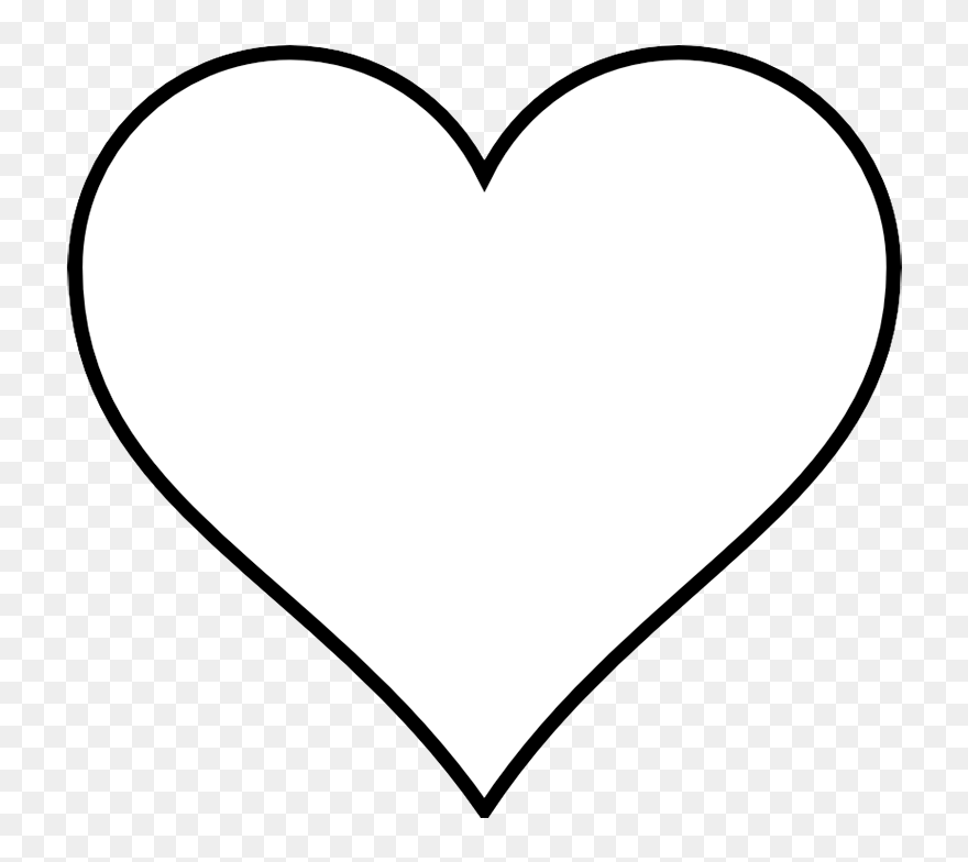 Heart Clipart Black And White White Heart Clipart- - Transparent Heart Png White