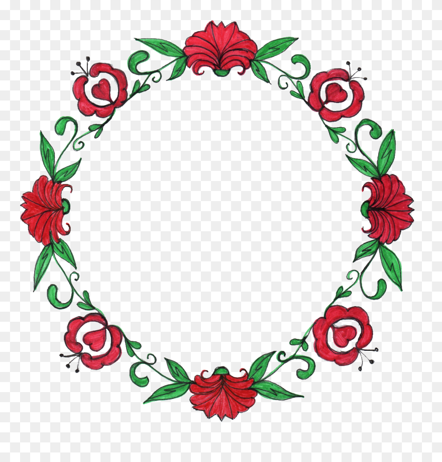 Flower Drawing At Getdrawings - Circle Of Flowers Png Clipart