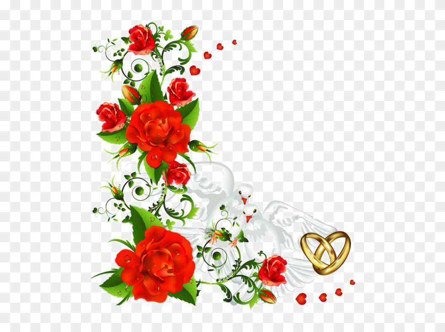 Rose Png Flower Border Clipart