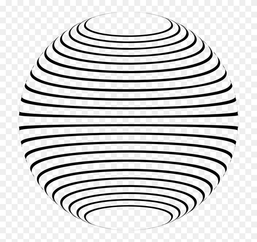 Symmetry,area,monochrome Photography - Sphere With Lines Clipart