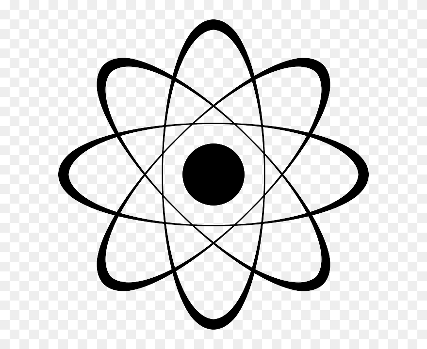 Stylized, Science, Atom, Physics, Nucleus, Electrons - Transparent Background Atom Png Clipart