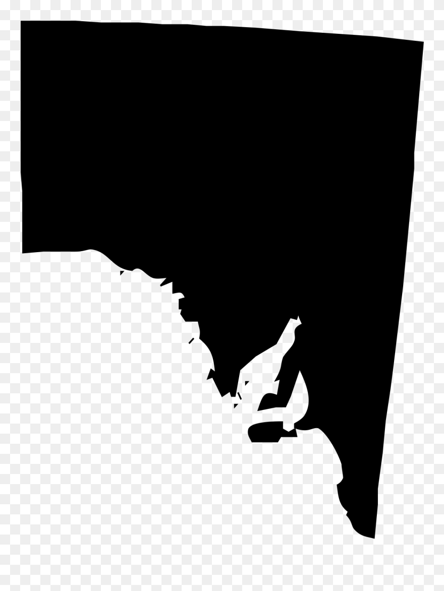 Outline South Australia Map Clipart