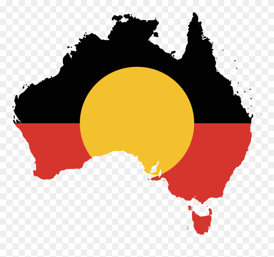 History Clipart History Australian - Aboriginal Flag Australia Shape - Png Download
