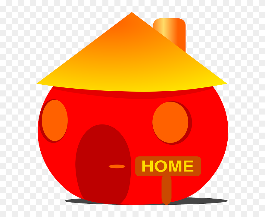 Building, House, Orange, Pot, Maison, Chimney - Home Clip Art - Png Download
