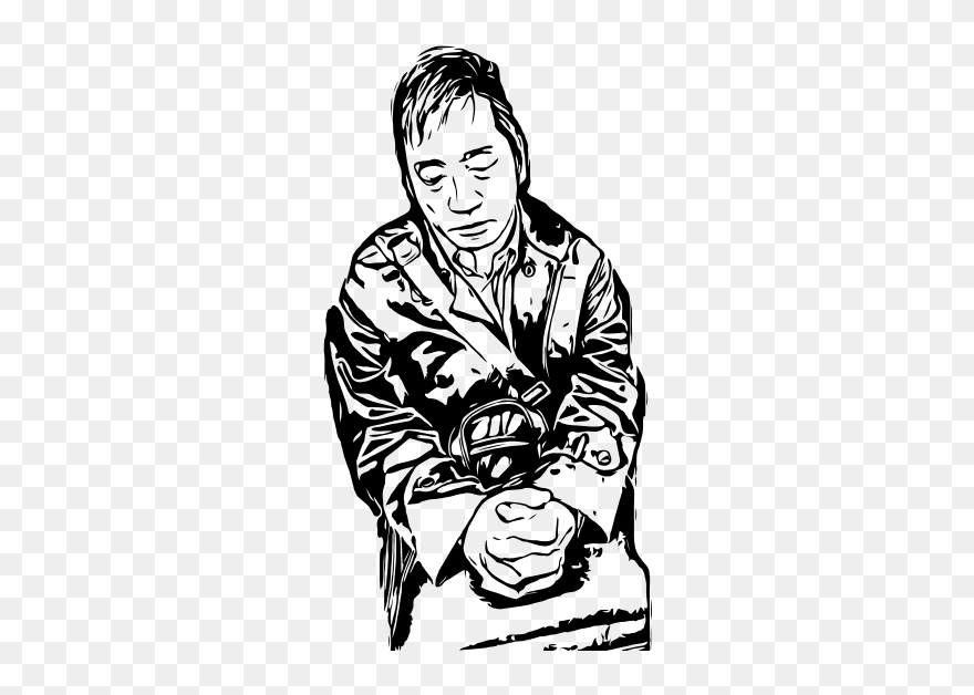 Praying Man Line Art - Sitting Clipart