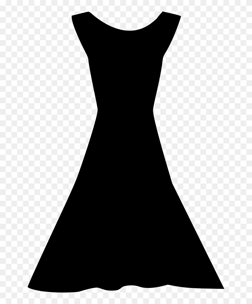 Little Black Dress Sleeve Silhouette Clip Art - Little Black Dress - Png Download