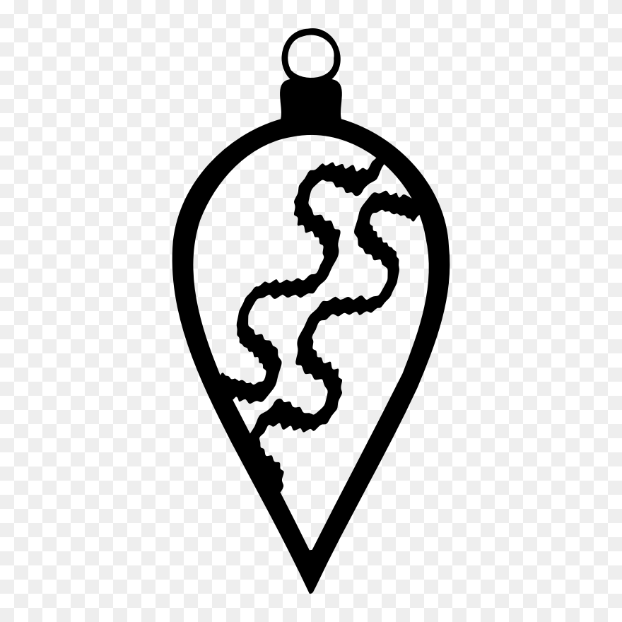 Simple Tree Bauble Silhouette - Clip Art - Png Download