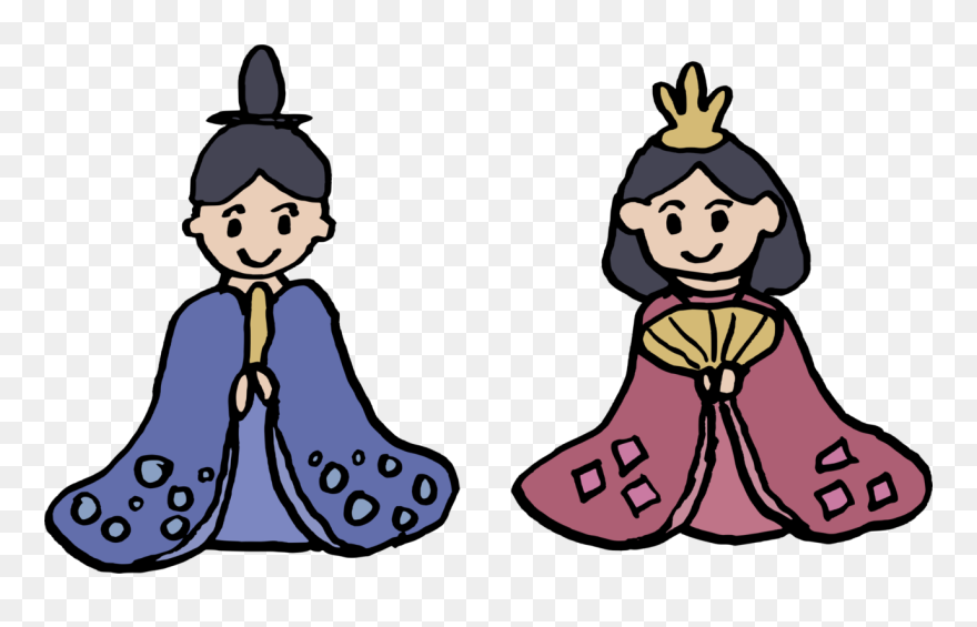 Hinamatsuri Hina Doll Couple Clipart - Png Download