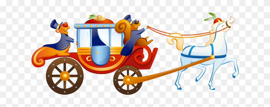 Pumpkin Carriage Clipart Clip Black And White Stock - Sticker - Png Download