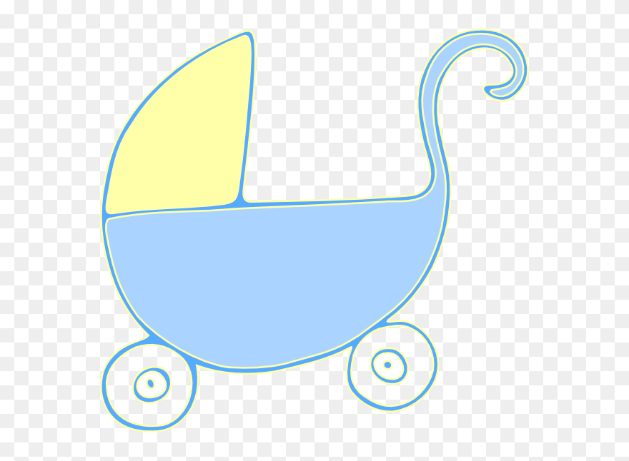 Baby Carriage Stroller Clip Art At Clker - Illustration - Png Download