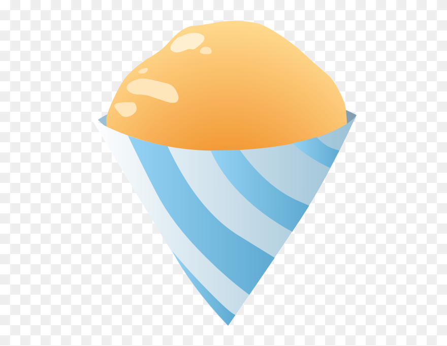 Food Sno Cone Orange - Ice Cream Cone Clipart