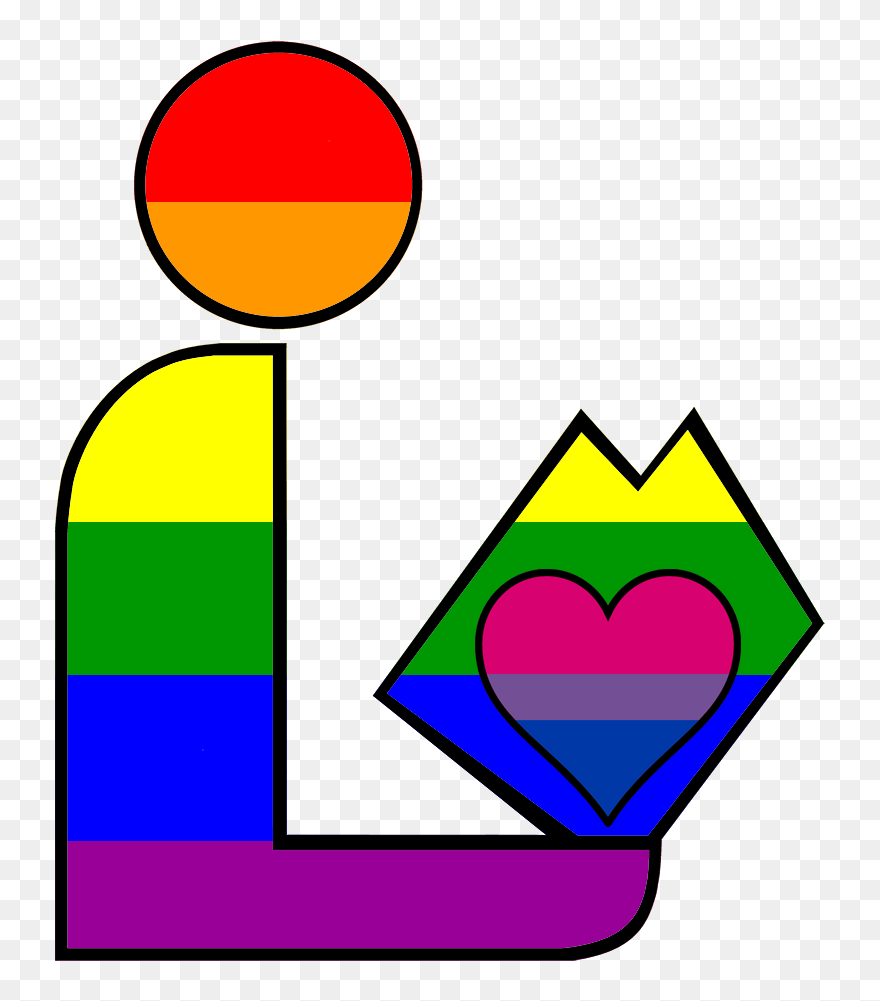Biromantic Homosexual Pride Library Logo - Homosexual Biromantic Clipart