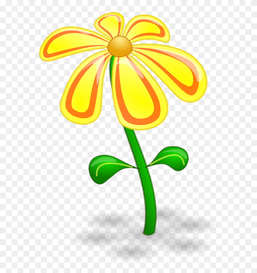 Flower Clipart - Yellow Flower Clip Art - Png Download
