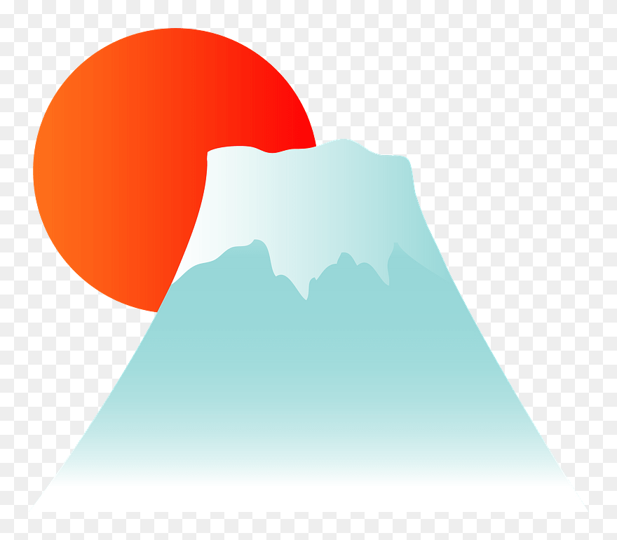 Sunrise Mount Fuji Clipart - Graphic Design - Png Download
