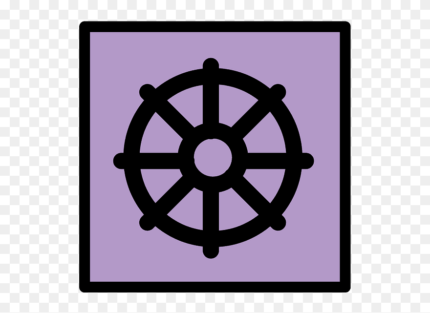 Wheel Of Dharma Emoji Clipart - Dharmachakra Logo - Png Download