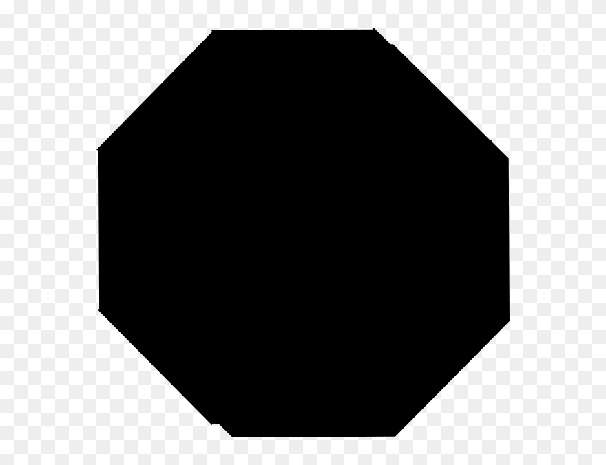 Black Stop Sign Shape Clipart