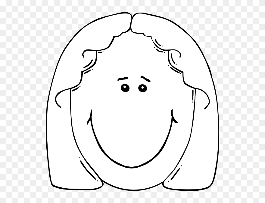 Totetude Grandma Outline Clip Art At Clker - Png Download