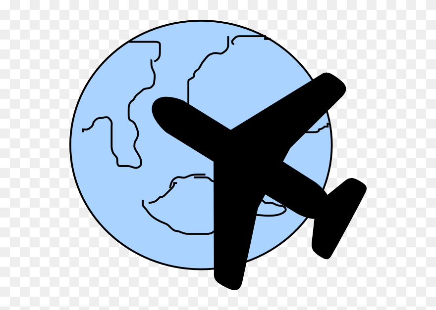 Free Airplane Travel Clipart Image - Clipart Of A Plane - Png Download