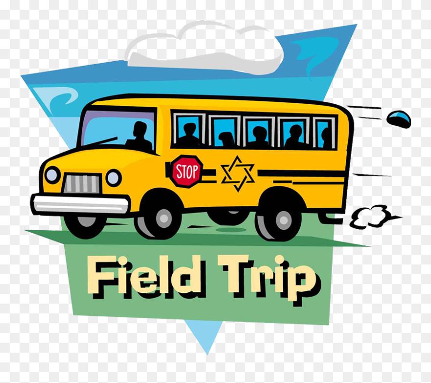 Bus Field Trip Cartoon - School Educational Field Trip Clipart