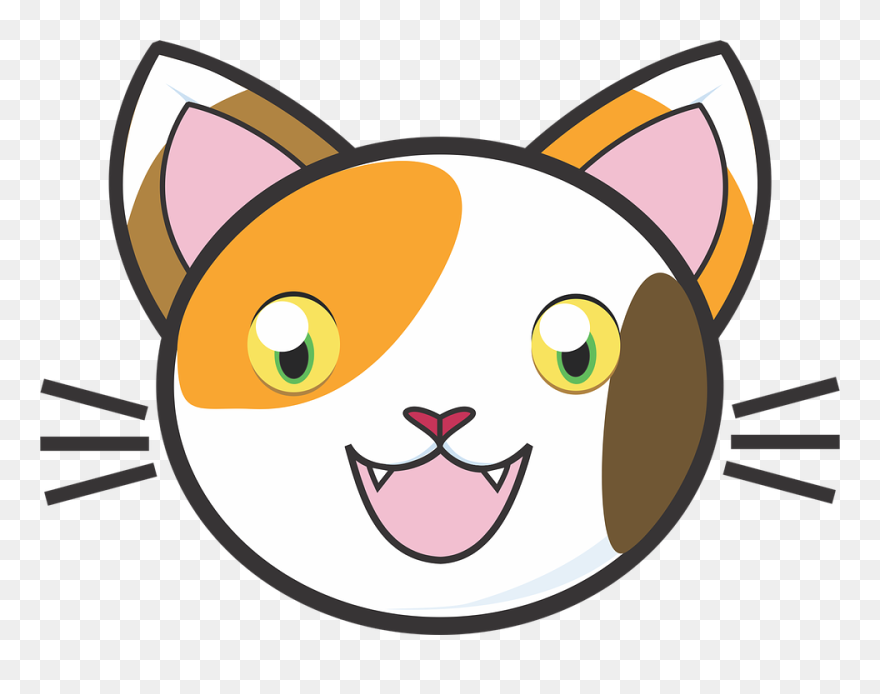 Adorable Clipart Cute Cat - Transparent Cat Face Clipart - Png Download