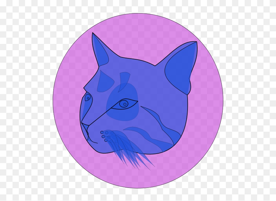 Blue Cat - Clip Art - Png Download