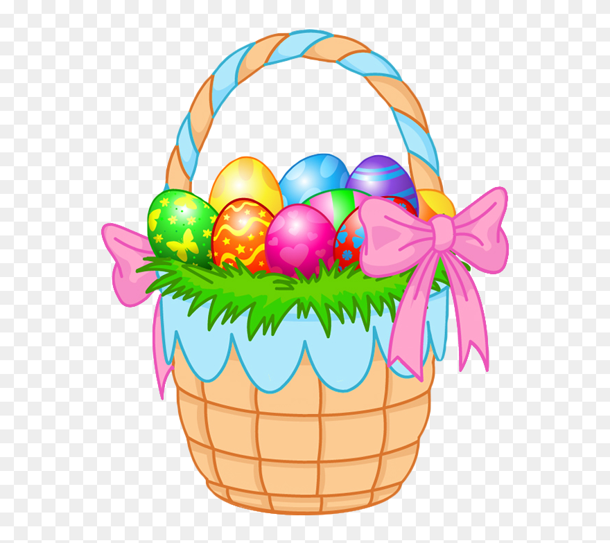 Easter Egg Bsket Clipart Clipart Royalty Free Download - Easter Basket Clip Art - Png Download