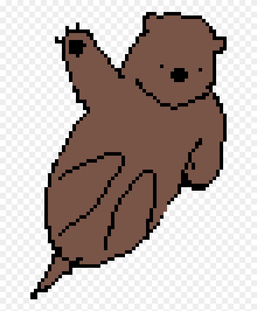 Transparent Clipart Sea Otter - Vector Pixel Art Anime - Png Download