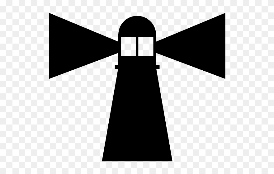 Lighthouse Symbol On A Map Clipart